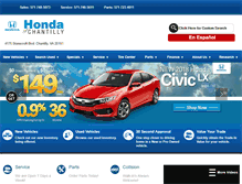 Tablet Screenshot of hondaofchantilly.com